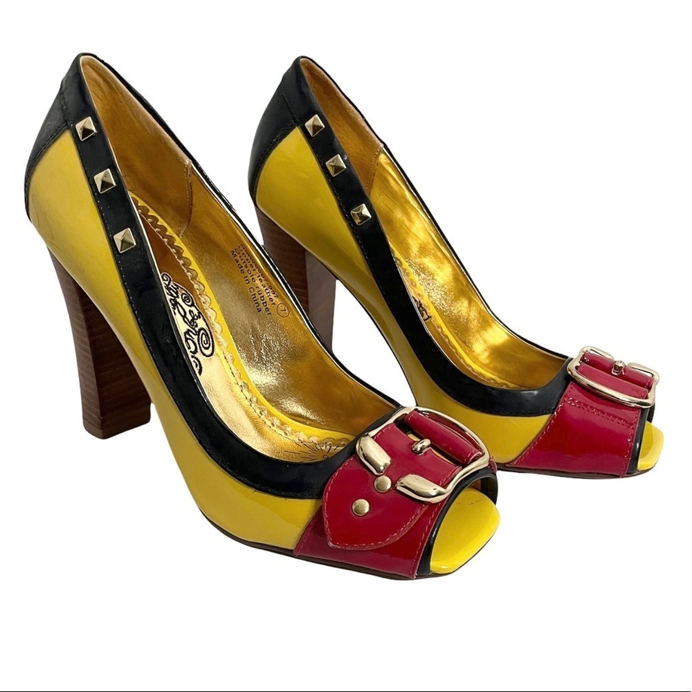 Naughty Monkey | Boxy Open Toe Pump Heel